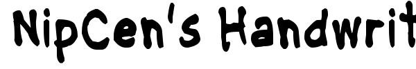 NipCen's Handwriting font preview